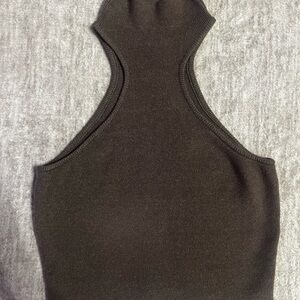 Le Lis Brown Sleeveless Tank Top